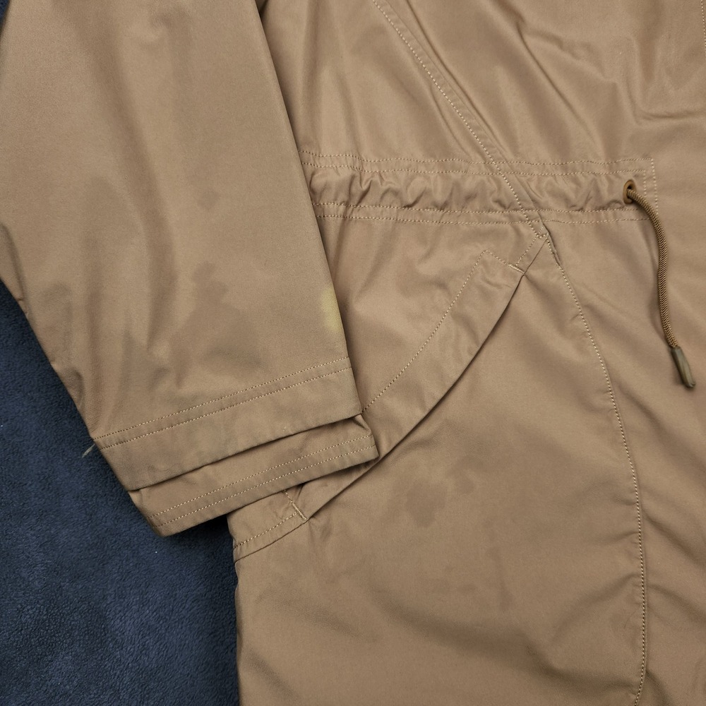 Lululemon Relaxed Fit Rain Shell Jacket Womens Medium Beige Drawstring FLAWS - Picture 2 of 15